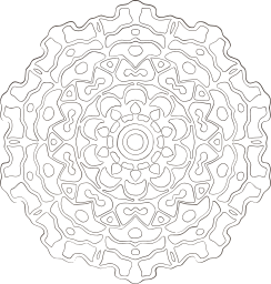 graphics background style asian ornament round forms tribal figure decorative drawn east circle religion art motive meditation up stand-alone indian hand ethnic element relaxation retro frame creativity mystical freehand grown abstract original mandala design 
