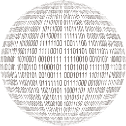 0 internet orb computers 1 art digital sphere 3d round abstract binary networking communication 