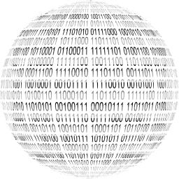 0 internet orb computers 1 art digital sphere 3d round abstract binary networking communication 