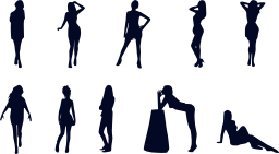 person woman young silhouettes people girl caucasian shape women sexy sensual fashion female digital lady attractive model outline adult 