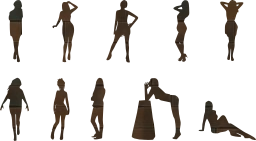 person woman young silhouettes people girl caucasian shape women sexy sensual fashion female digital lady attractive model outline adult 