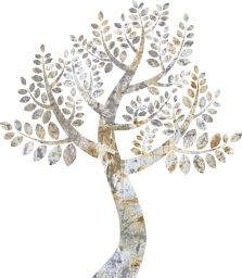 tree rainbow forest wood vegetation trunk floral geometric abstract prismatic nature art 