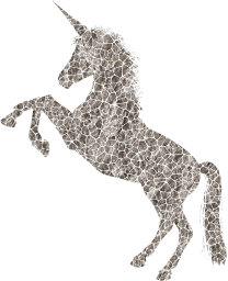animal horn rainbow horse equine mythical unicorn fictional tale fairy geometric tiles abstract prismatic chromatic art 