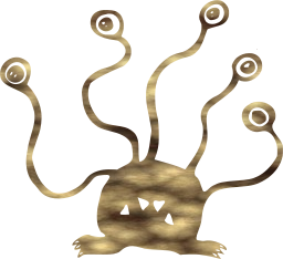 print big alien eyes monster science fiction 