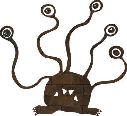 print big alien eyes monster science fiction 
