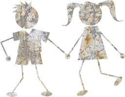 male girl figure characters female children boy stick comic kids 
