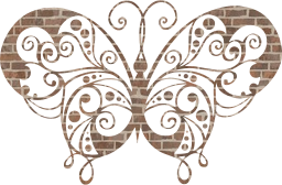 animal spirals flourish ornamental insect decorative swirls butterfly wings flying 
