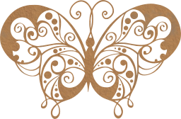 animal spirals flourish ornamental insect decorative swirls butterfly wings flying 
