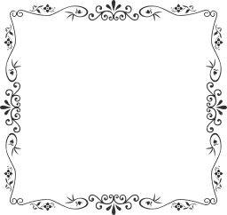 flourish ornamental vintage style decorative floral border geometric flower abstract frame art 