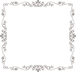 flourish ornamental vintage style decorative floral border geometric flower abstract frame art 