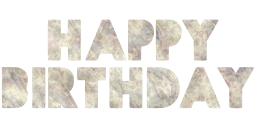 metallic celebration birthday festive typography occasion type text happy words party prismatic chromatic art shiny 