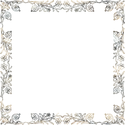 flourish ornamental vintage decorative floral vines leaves leaf geometric flower border abstract frame art 