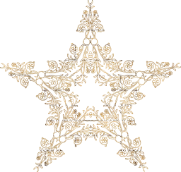 flourish ornamental vintage star decorative floral vines leaves leaf geometric flower abstract art 
