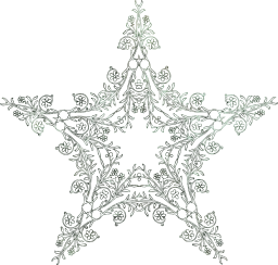 flourish ornamental vintage star decorative floral vines leaves leaf geometric flower abstract art 