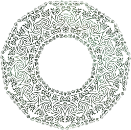 abstract flowers flourish ornamental vintage decorative floral leaves leaf geometric nouveau mandala art 