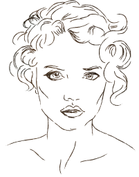 ms beauty face figure eyes woman beautiful hair clip portrait art lady 