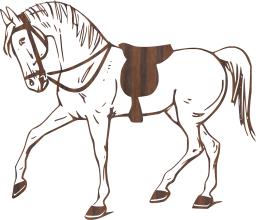 mammal coloring animal book stone horse line contour saddle outline sculpture art 