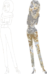 crossed girl woman female hands outline think thinking clothing arab 