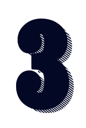 3 typographic numbers shadow drop education type typography three 