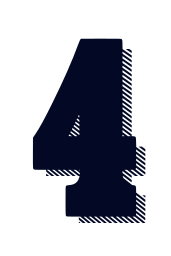 typographic four numbers shadow drop education 4 type typography 