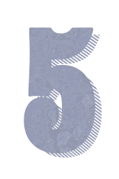 five 5 typographic numbers shadow drop education type typography 