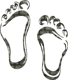 ten barefoot footprint feet foot 