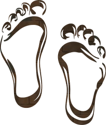 ten barefoot footprint feet foot 