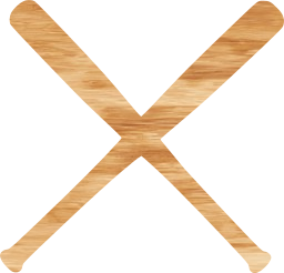 crossed wood bats baseball play 