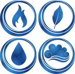 symbole air Terre eau de base Feu éléments 