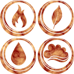 Symbol Luft Erde Wasser Basic Feuer Elemente 