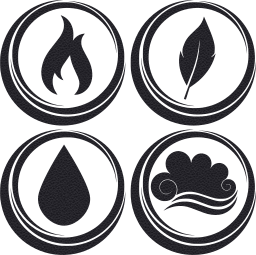 symbol air earth water basic fire elements 