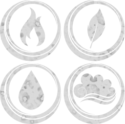 símbolo aire tierra agua BASIC fuego elementos 