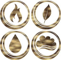 Symbol Luft Erde Wasser Basic Feuer Elemente 