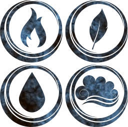 symbole air Terre eau de base Feu éléments 