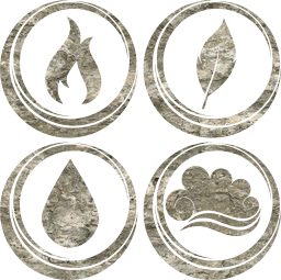 Symbol Luft Erde Wasser Basic Feuer Elemente 