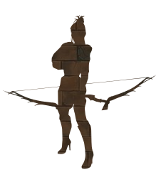 amazone archery beauty pride delivering pose woman fantasy isolated arch heroine hair 3d warrior render 