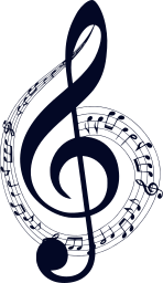 ornamental rainbow clef decorative bass typography chromatic aural musical art svg sound sonic hearing prismatic ears music treble composition notes audio