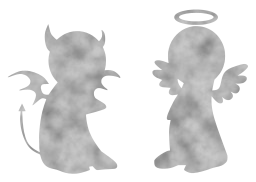 evil difference hell angel earth devil little clip art different sky 