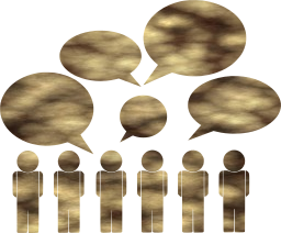 people persons discussion speech meeting communicate group humans crowd conference talking communication bubble 
