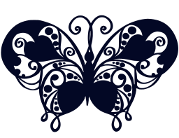 design jewel flourish silver decorative ornament butterfly metal graphic 