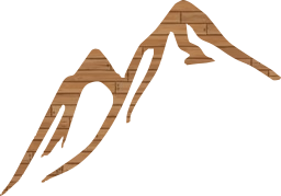 hills cartoon snowy landscape outline summit mountains 
