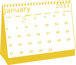 month office date organizer calendar desk january 1st 
