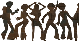 dancers disco people dance women party men 