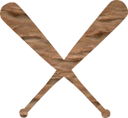 crossed bat bats baseball wooden sports softball 