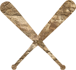 crossed bat bats baseball wooden sports softball 