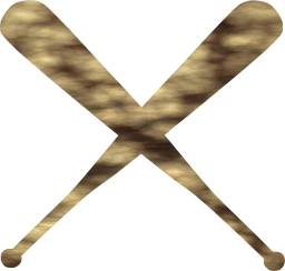 crossed equipment wood athletics sports american sport bats baseball game wooden play hit 