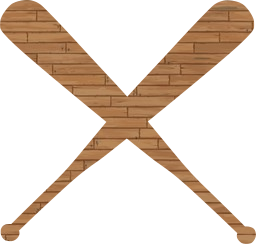 crossed equipment wood athletics sports american sport bats baseball game wooden play hit 