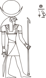 falcon egypt hieroglyph figure myth sun disk decoration deity horus pyramid 