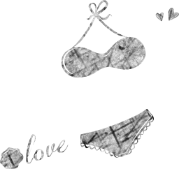 lingerie valentine's underwear bows bikini points bra spotted rose love heart erotic day loop 