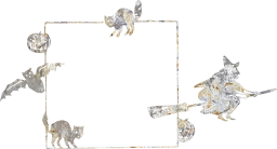 cat pumpkin bat grunge witch borders grungy decorative halloween border frames scary frame design 